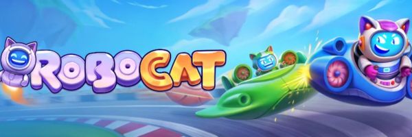 Robocat Casino interface showing pokies and table games